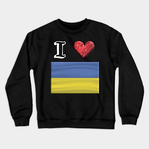 I love Flag from Ukraine Crewneck Sweatshirt by JG0815Designs